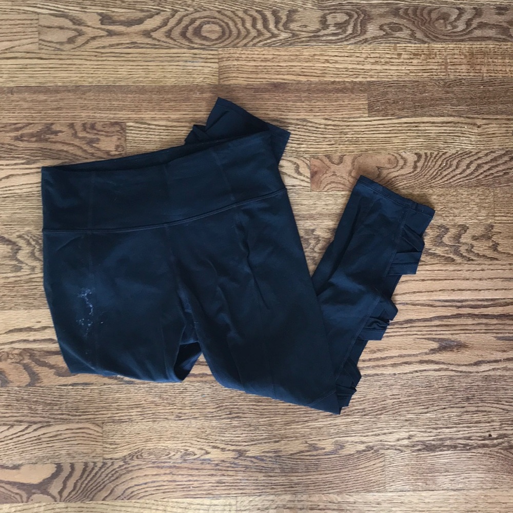 High rise mesh detail leggings